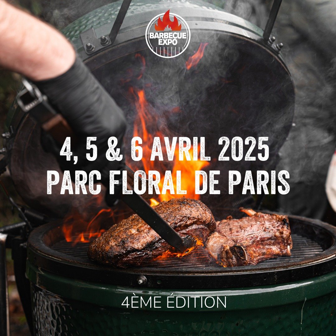 photo d'un barbecue pour illustrer l'affiche du salon du barbecue à paris